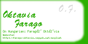 oktavia farago business card